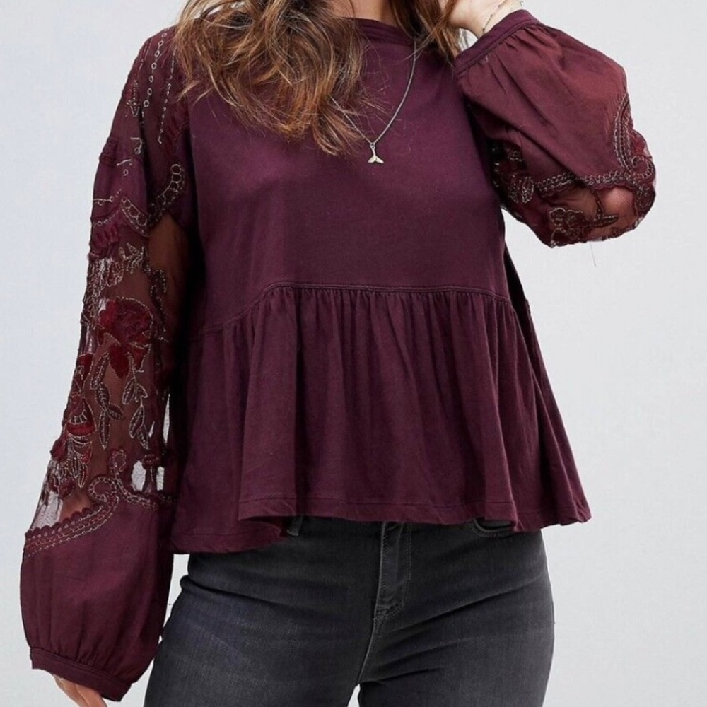 Free People ‘Penny Embroidered Top’